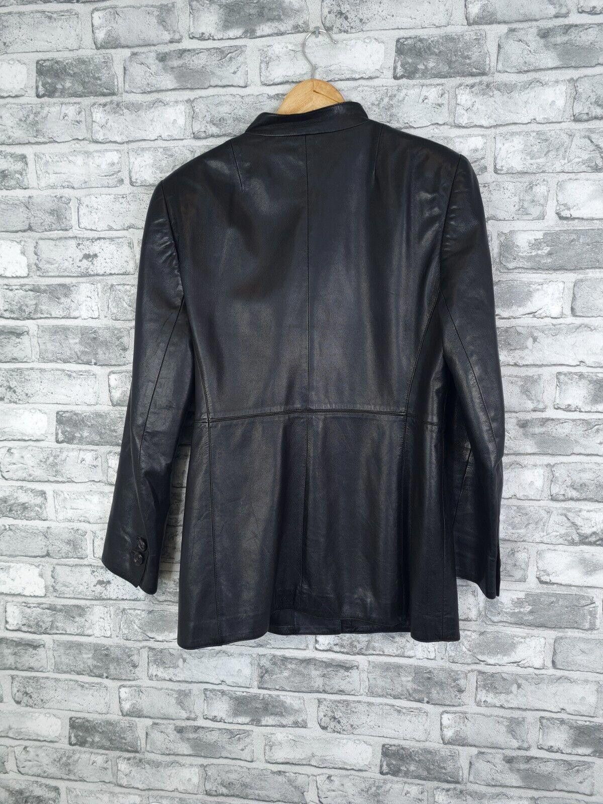 Akris Akris Leather Jacket UK 14 Black Coat Super Soft Size L / US 10 / IT 46 - 5 Thumbnail