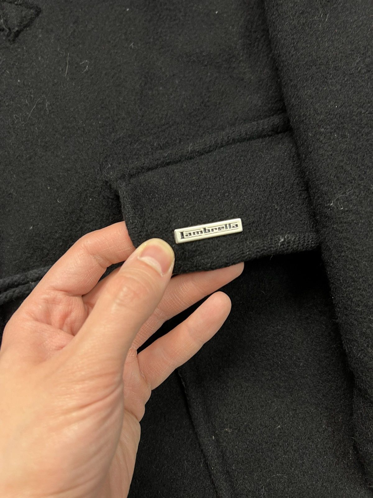 Lambretta Heavy Wool Coat Lambretta Black Rare Size US XL / EU 56 / 4 - 2 Thumbnail