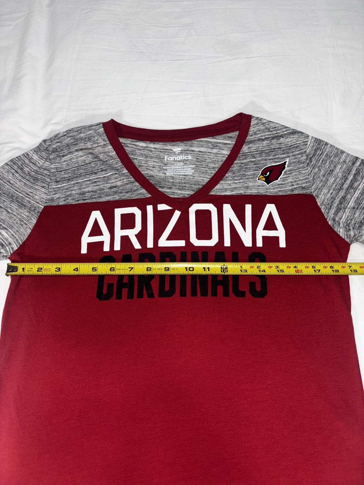 Designer Arizona Cardinals Fanatics Women's V-Neck Tee Shirt Size L / US 10 / IT 46 - 6 Thumbnail