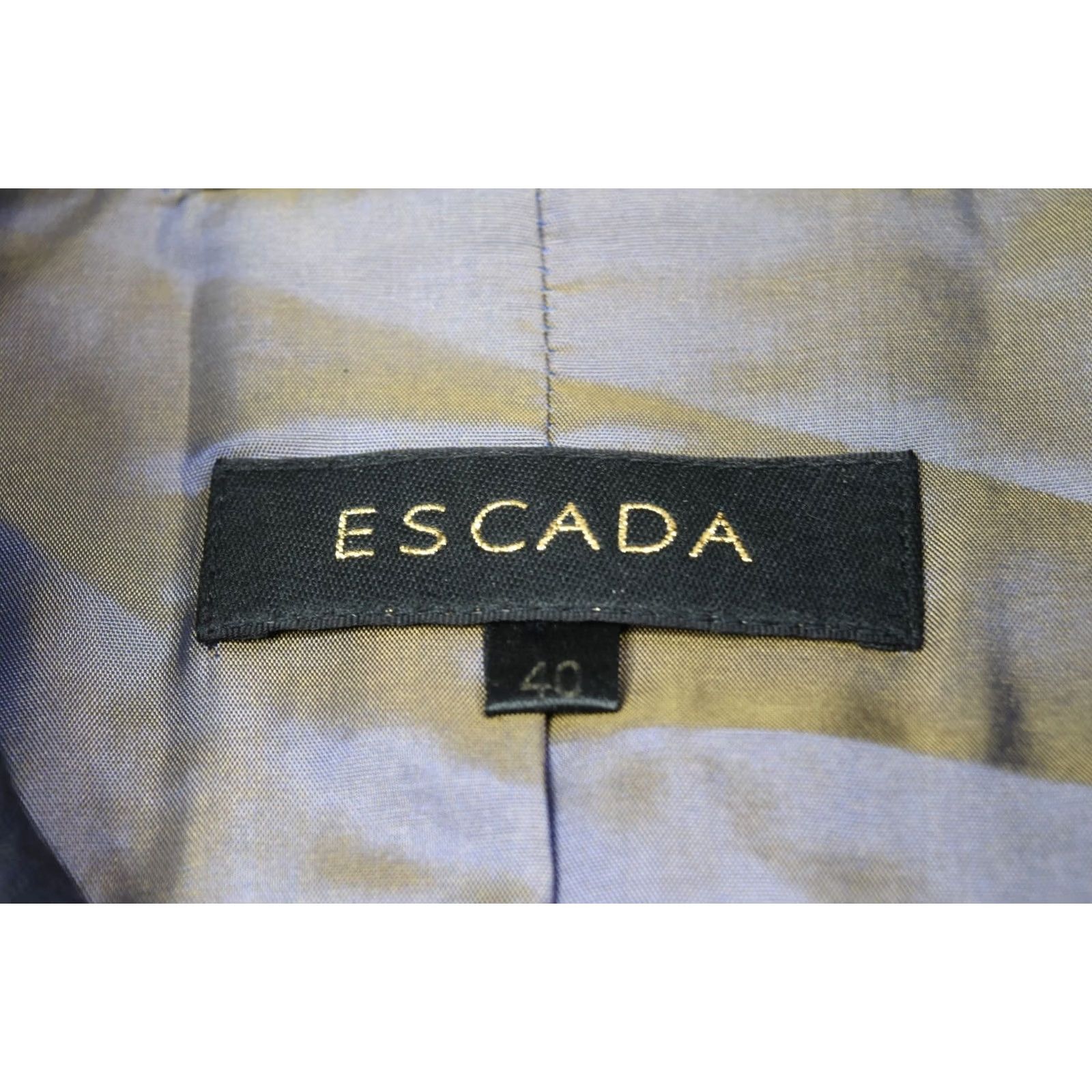 Escada ESCADA Skirt Jacket Suit Navy Wool Full-Zip Midi Womens 40 Size 27" / US 4 / IT 40 - 7 Thumbnail