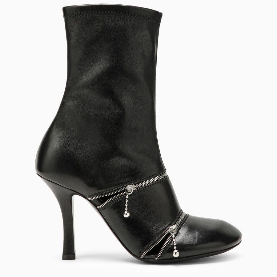 Burberry o1d2blof0824 Leather Zip Boots in Black Size US 9 / IT 39 - 1 Thumbnail
