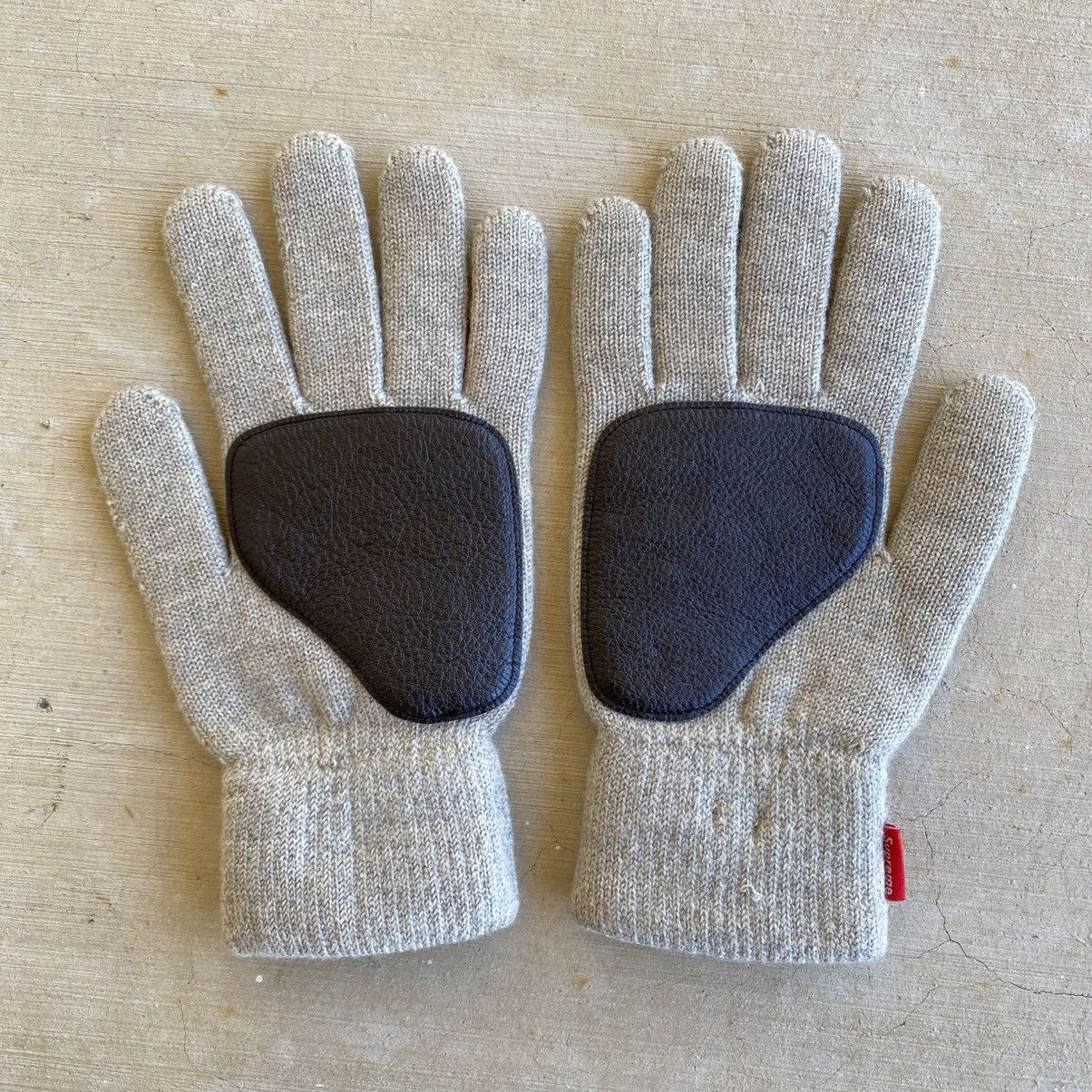 Supreme Supreme Deerskin Gloves Beige 2010 Vintage Designer Wool Size ONE SIZE - 2 Thumbnail