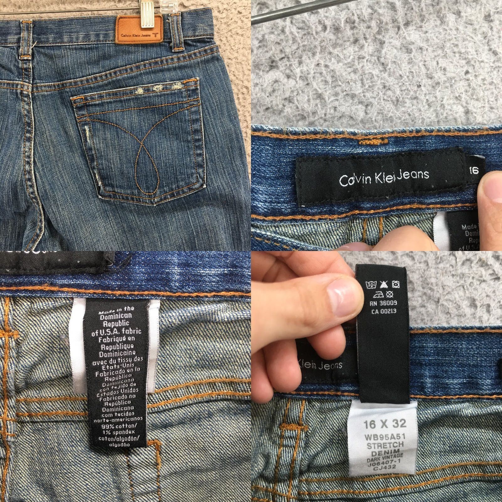 Calvin Klein Calvin Klein Jeans Womens 16x32 Blue Denim Mid Rise Straight Jeans 5-Pocket Regular Rise Mens? Womens Size 38" / US 16 / IT 52 - 9 Thumbnail