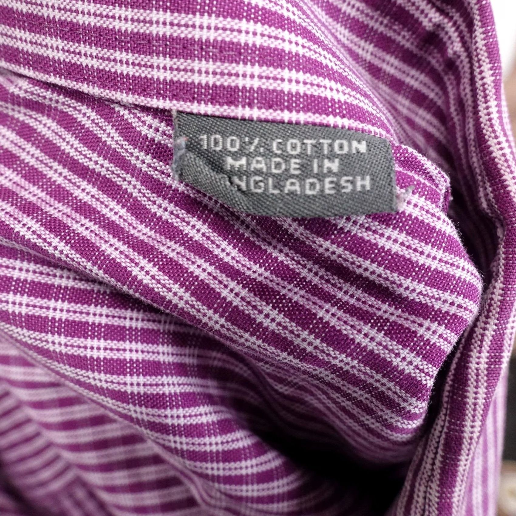 Kenneth Cole Kenneth Cole Reaction Dress Shirt Mens XL 17-17.5 34/35 Purple Gingham Non-Iron Dress Shirt Mens XL Purple Gingham Non-Iron Size 46R - 6 Thumbnail
