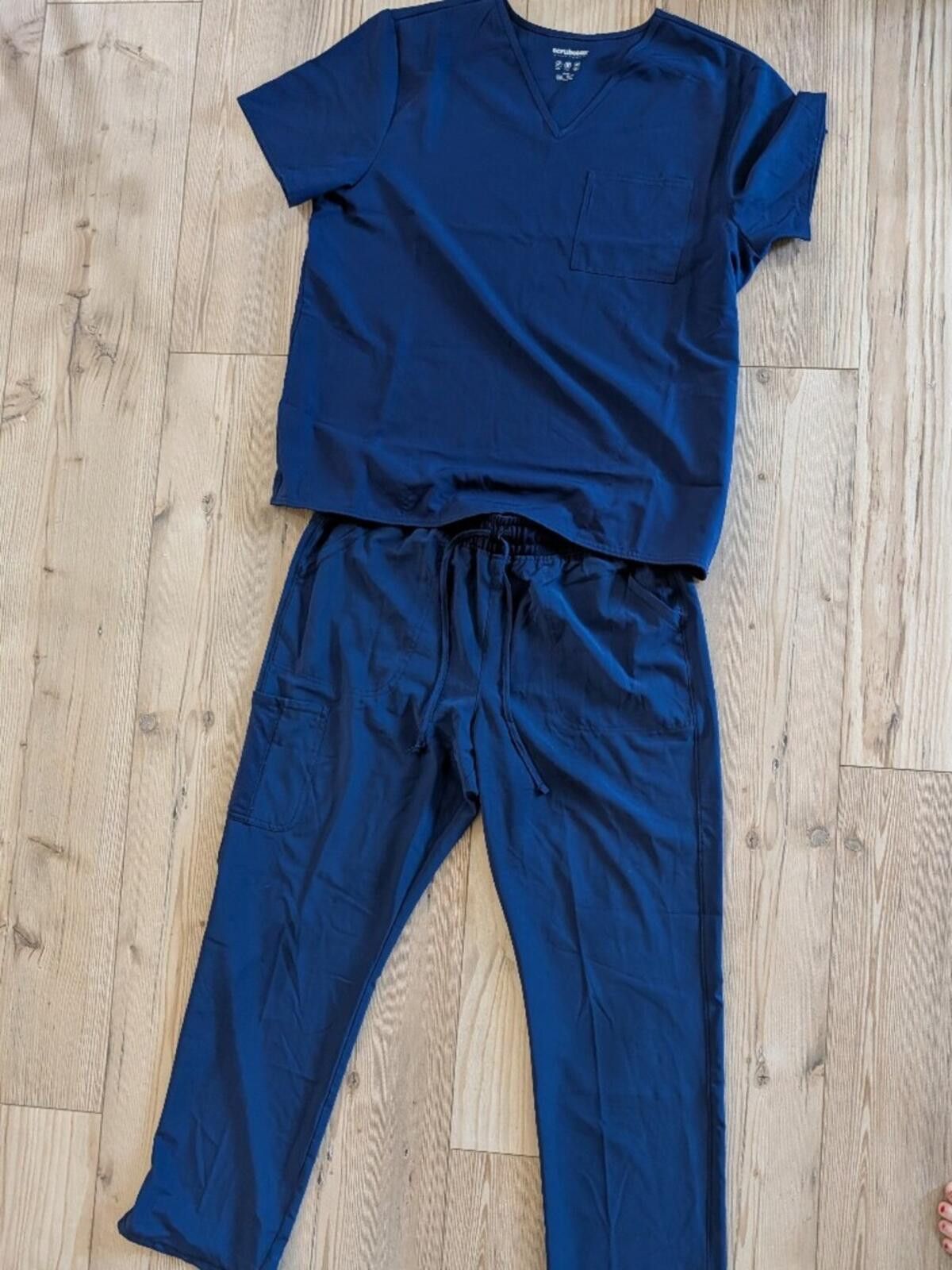 Other Scrubstar Navy V-Neck Medical Scrub Top Size ONE SIZE - 5 Thumbnail