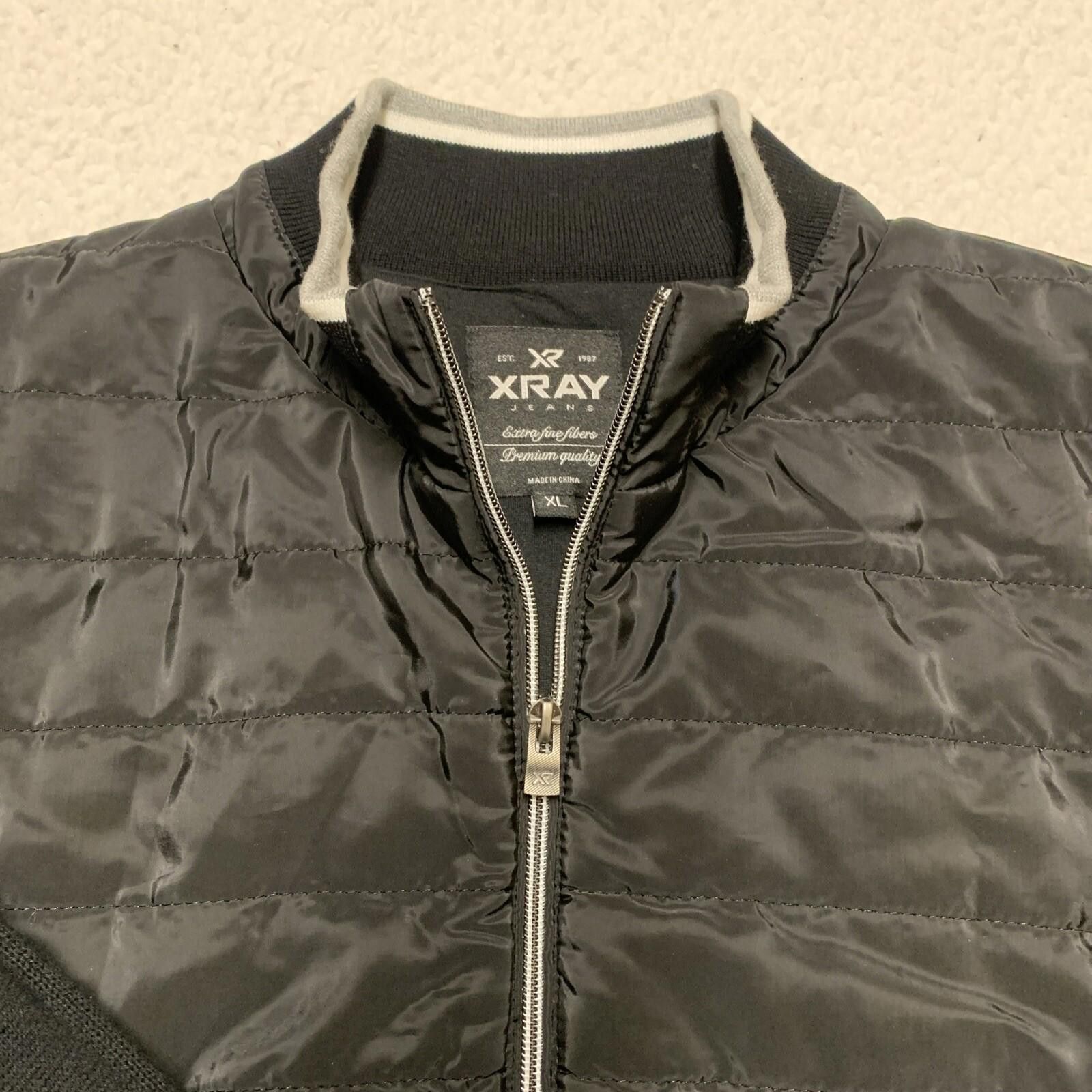 Xray Footwear Xray Jeans Men's XL Black Lightweight Puffer Bomber Jacket Size US XL / EU 56 / 4 - 5 Thumbnail