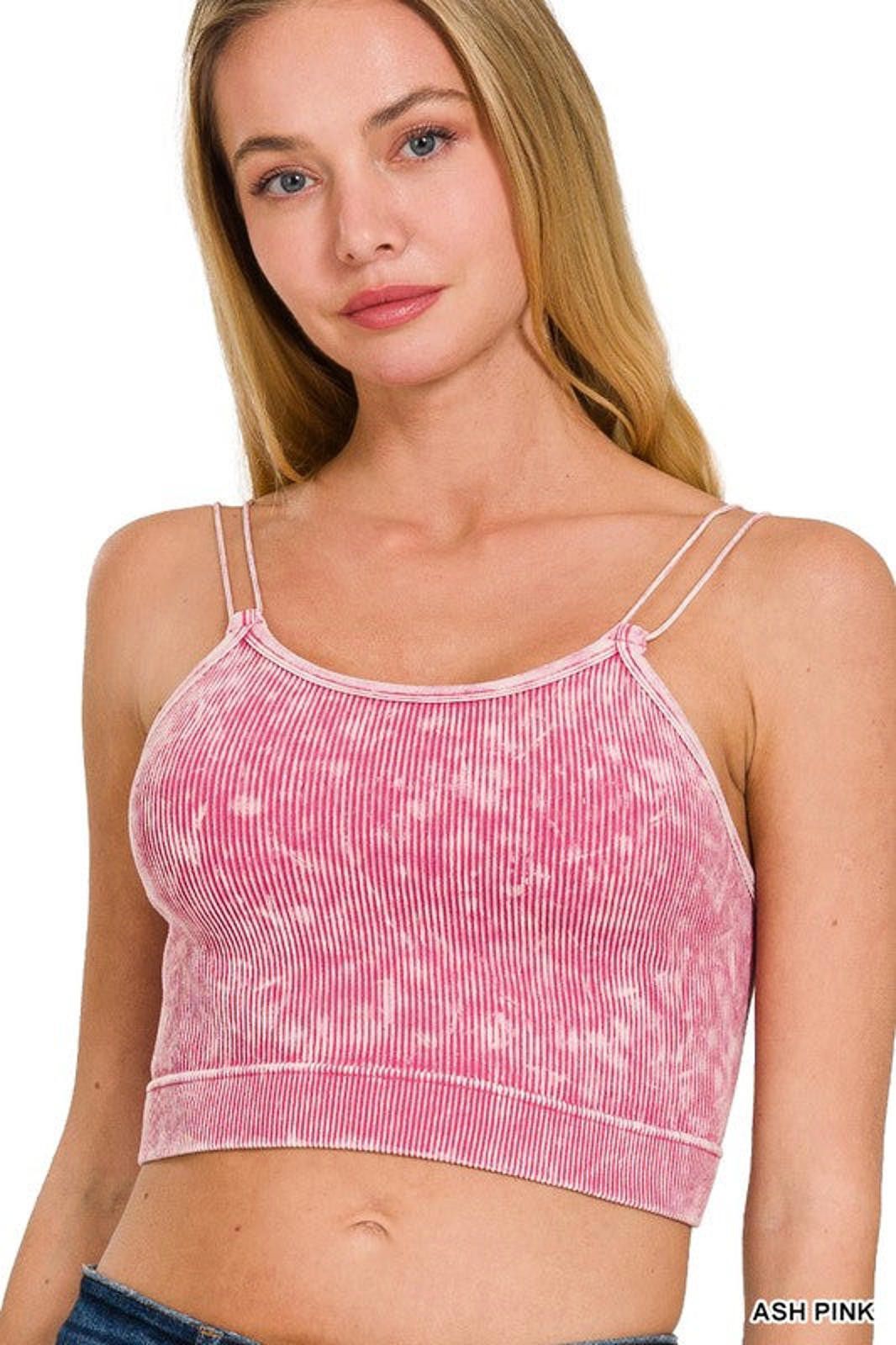 Other Washed Ribbed Seamless Double Strap Brami Zenana Size S / US 4 / IT 40 - 3 Thumbnail
