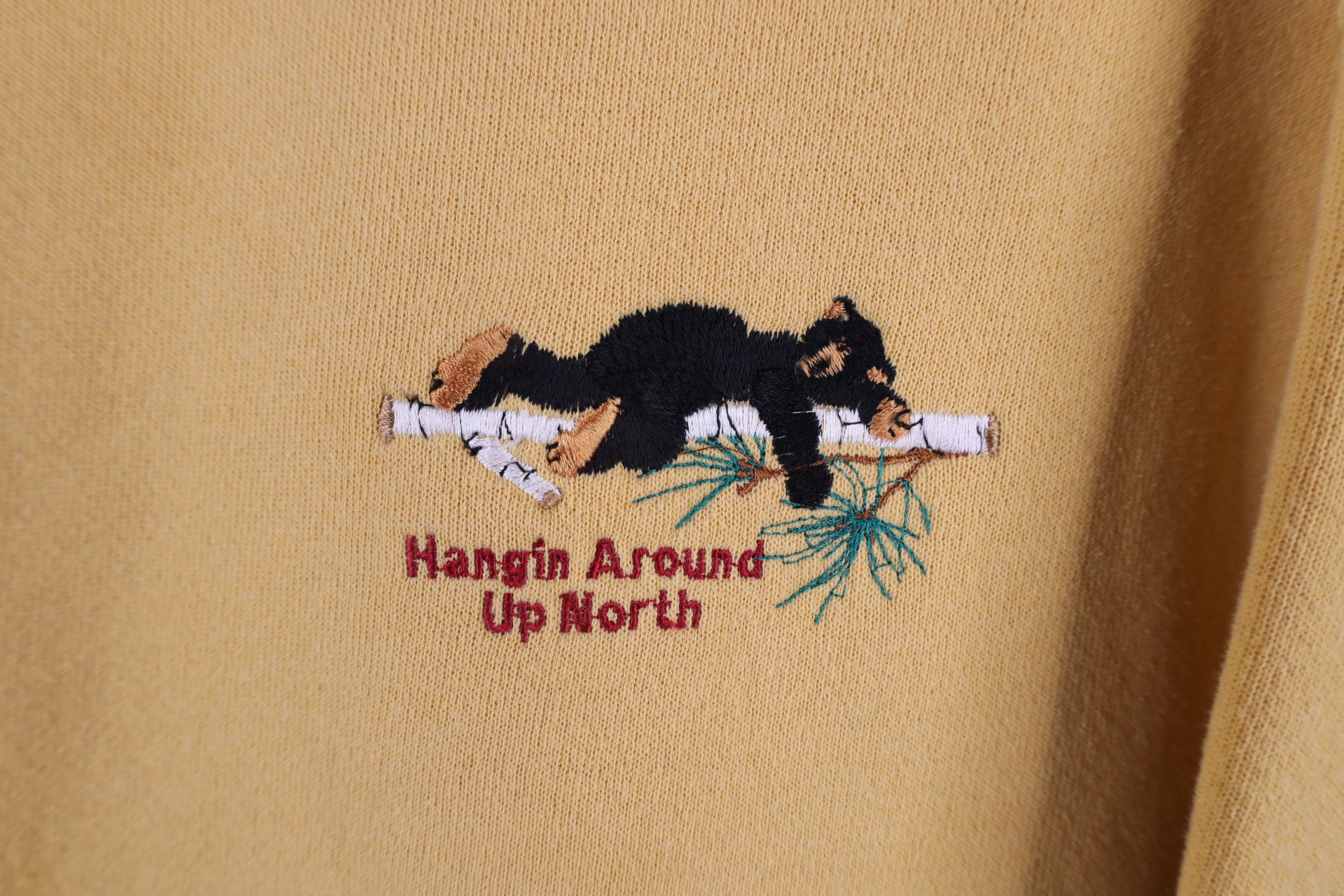 Vintage Vintage 90s Streetwear Up North Michigan Bear Sweatshirt USA Size US L / EU 52-54 / 3 - 4 Thumbnail