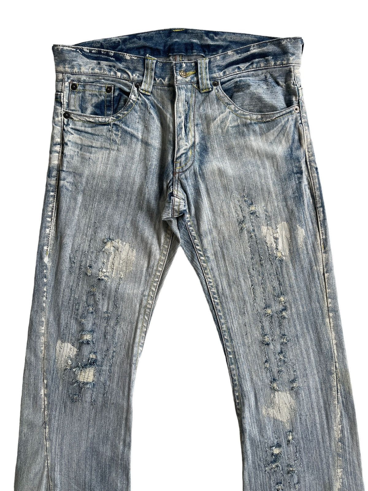 Japanese Brand Japanese Crazy Flare Ripped Distressed LGB Style Denim Size US 34 / EU 50 - 3 Thumbnail