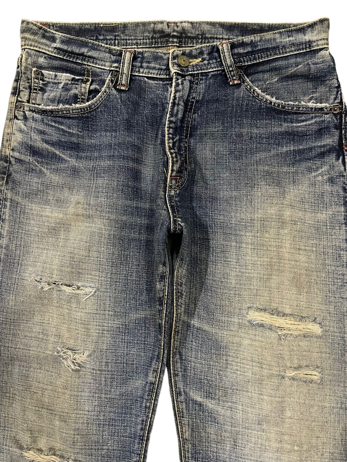 Evisu Vintage Japanese Brand Blue Wash Distressed Style Jeans Size US 32 / EU 48 - 3 Thumbnail