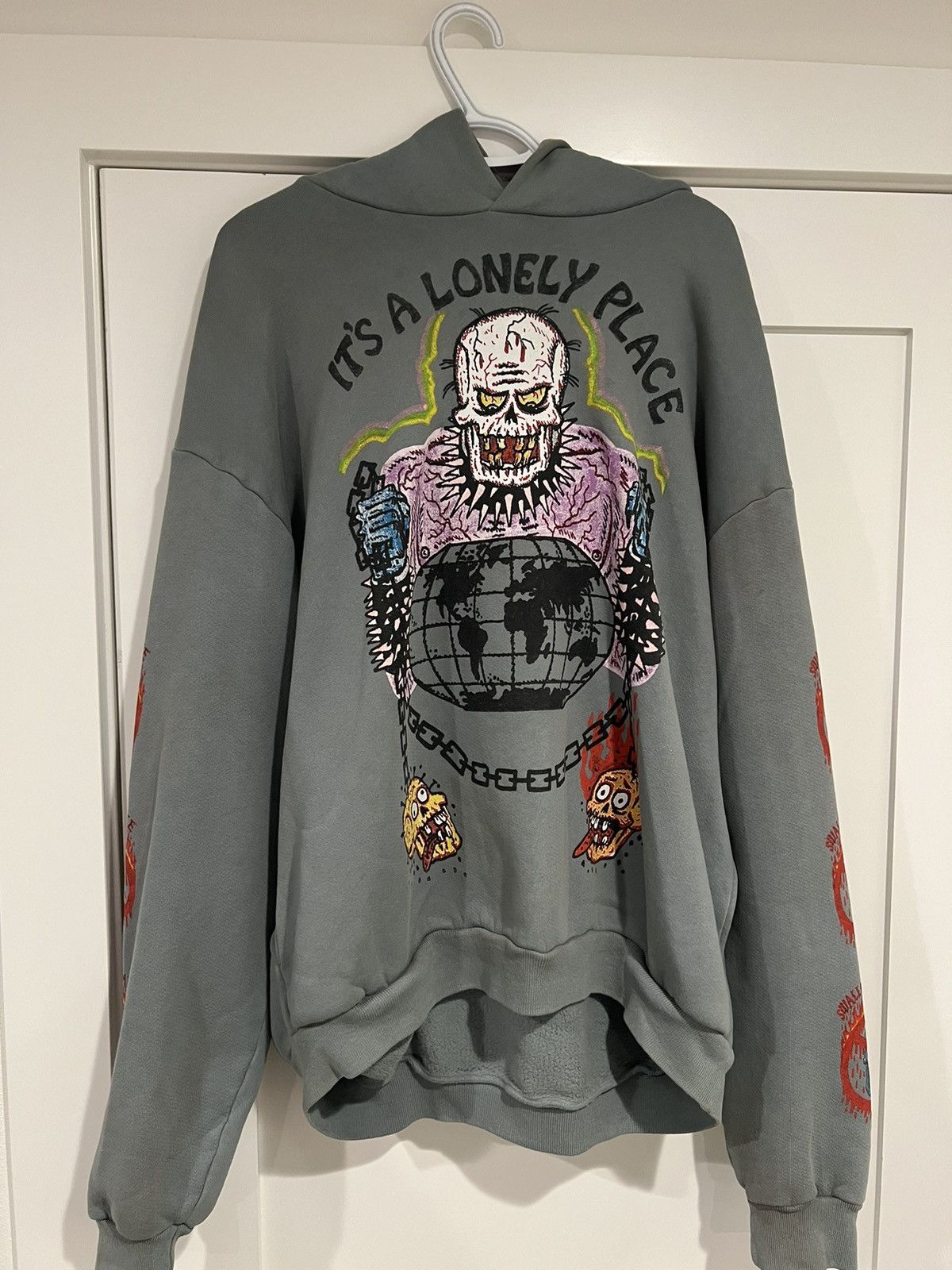 image of Xxxtentacion - Kanye West Yeezy Season 6 Hoodie in Grey, Men's (Size Large)