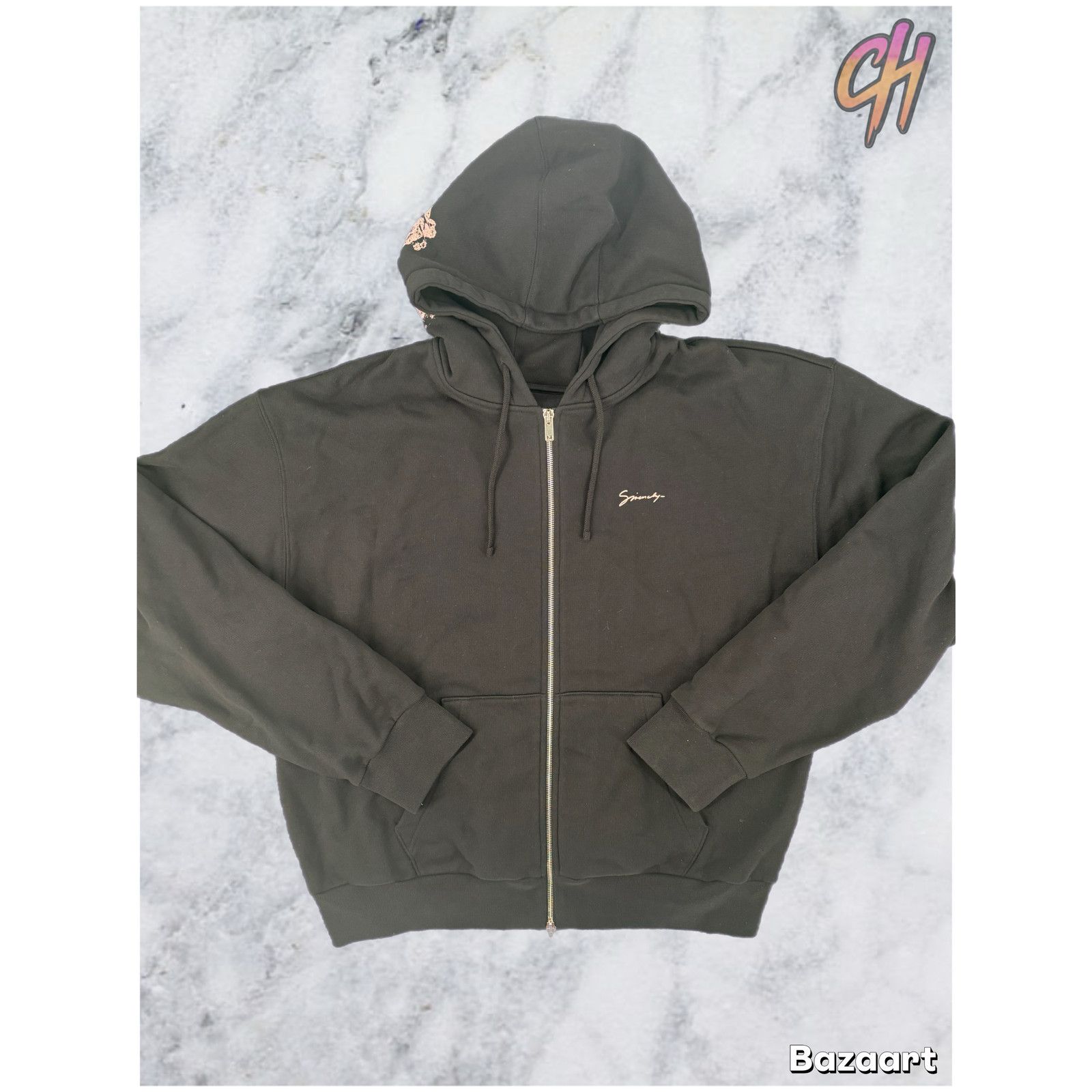 Givenchy Givenchy Men's Boxy 'Tarot' Black Full-Zip Hoodie Size XXL Size US XXL / EU 58 / 5 - 1 Thumbnail