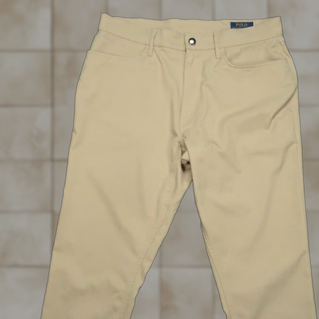 Polo Ralph Lauren Polo Ralph Lauren Pants Men 34x31 Chino 5-Pocket Belt Loops Flat Front Regular Fit Beige Tan Vintage: No Size US S / EU 44-46 / 1 - 1 Thumbnail