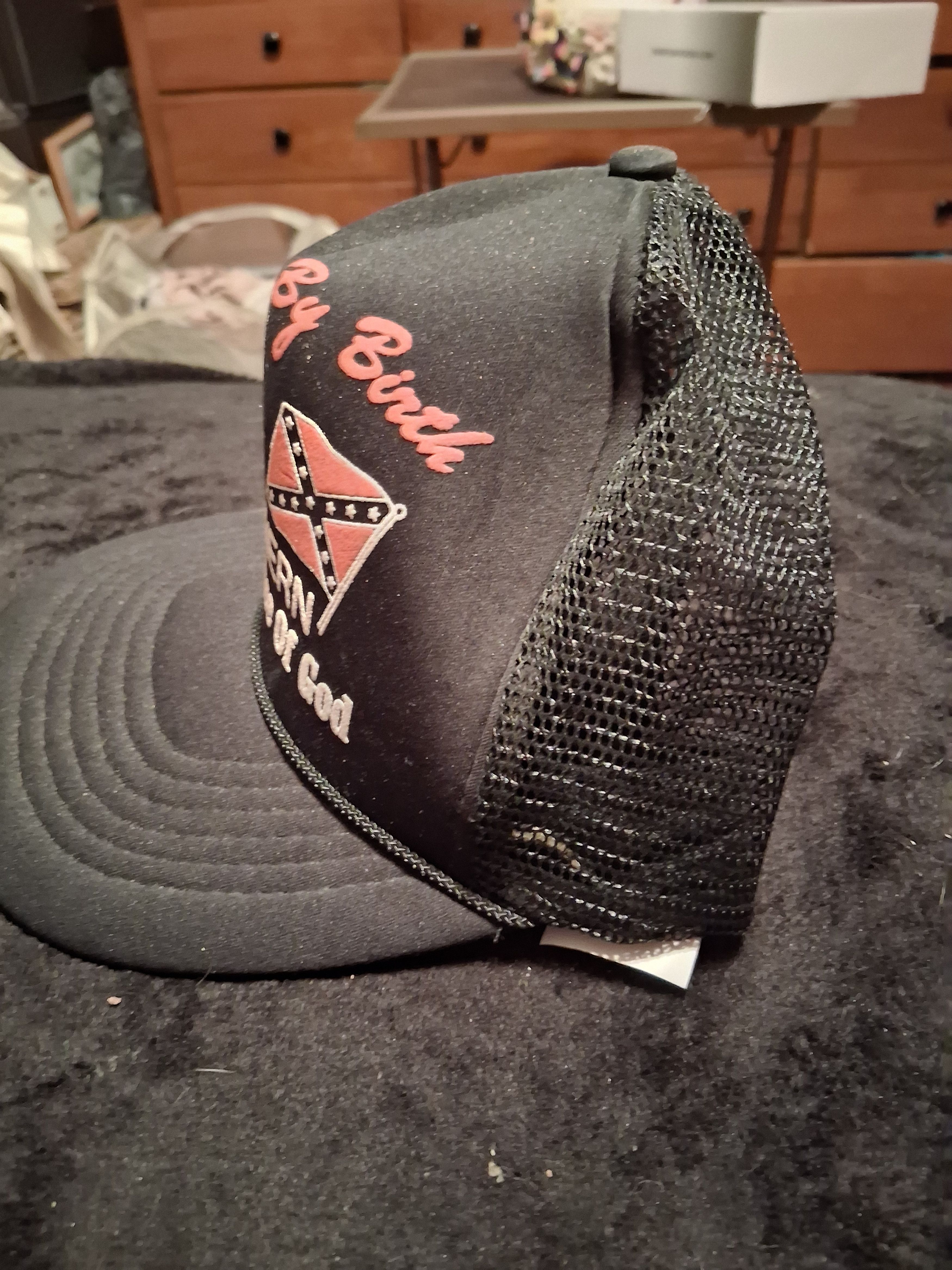 Other American by birth; Southern By The Grace of God trucker hat Size ONE SIZE - 3 Thumbnail