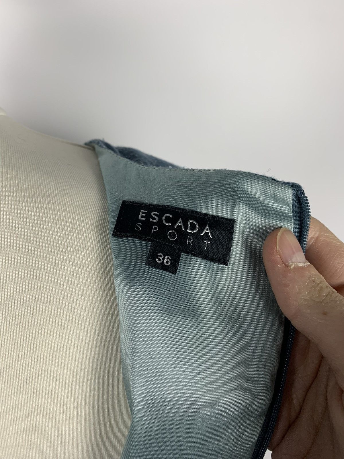 Escada Sport Escada Sport Midi Ladies Dress Top Zip Blue Size 36Silk Wool Size XS / US 0-2 / IT 36-38 - 9 Thumbnail