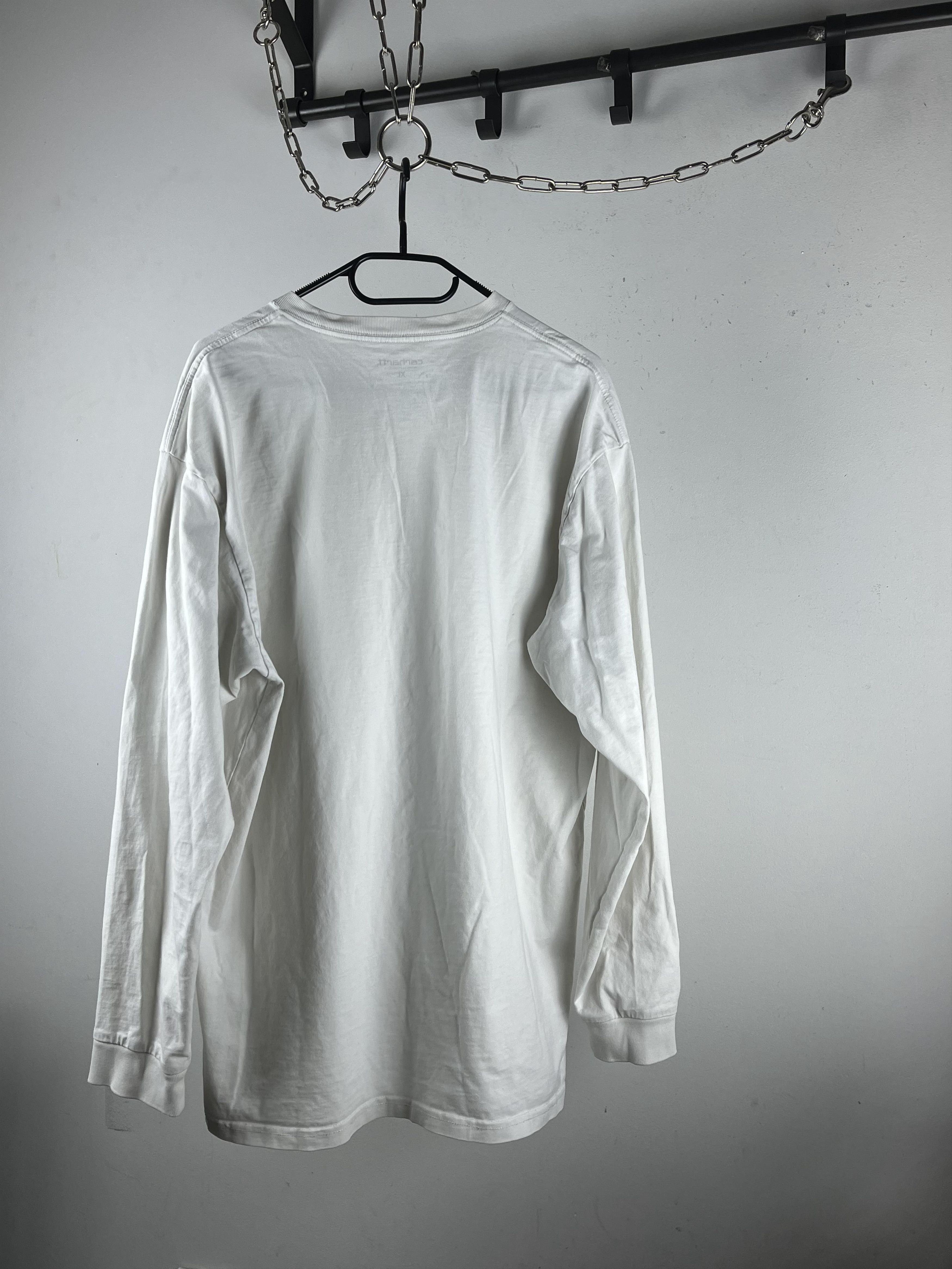 Carhartt × Vintage !Rare Carhartt Basic White Longsleeve Size US XL / EU 56 / 4 - 7 Thumbnail