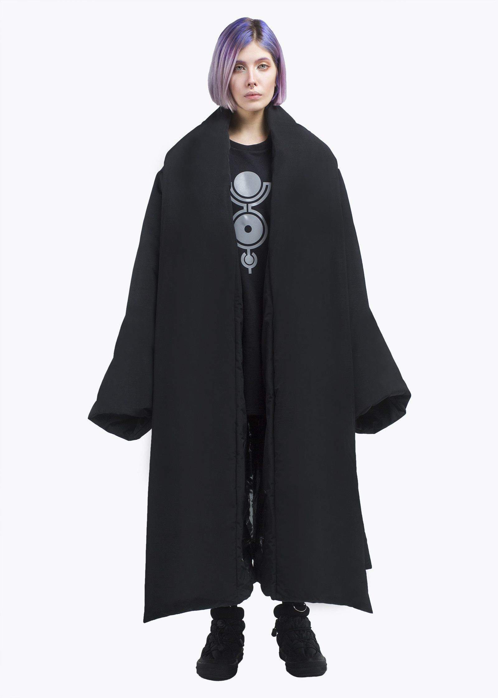 Bat Norton INSULATED JACKET KIMONO OVERSIZE. BLACK Size ONE SIZE - 2 Thumbnail