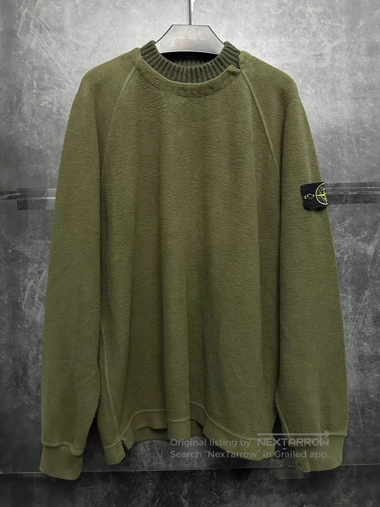 Stone Island Green Crew Neck Long Sleeve Sweatshirt. Size US XL / EU 56 / 4 - 1 Thumbnail