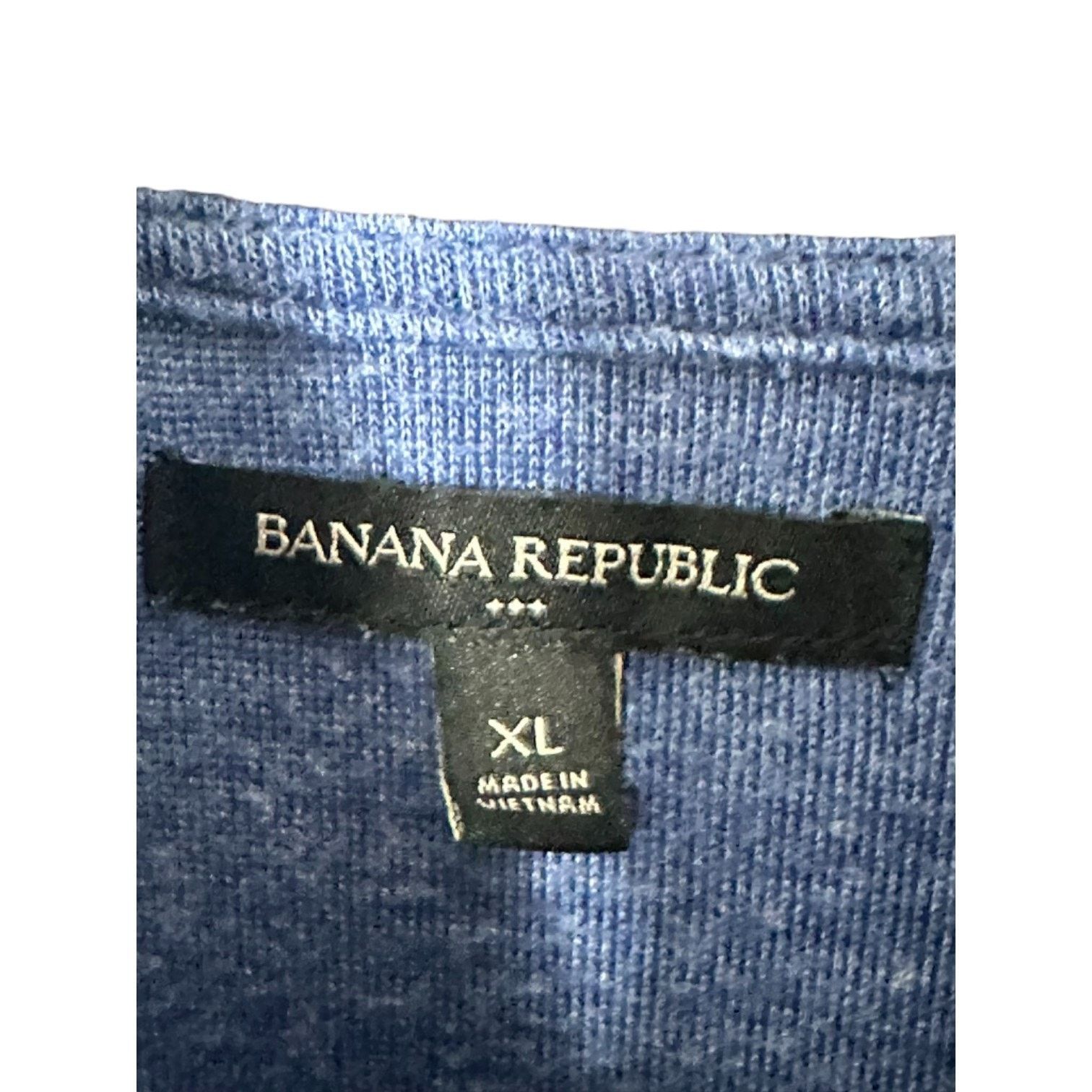 Banana Republic Banana Republic Blue Brushed Half-Zip Pullover Men's XL Size US XL / EU 56 / 4 - 7 Thumbnail