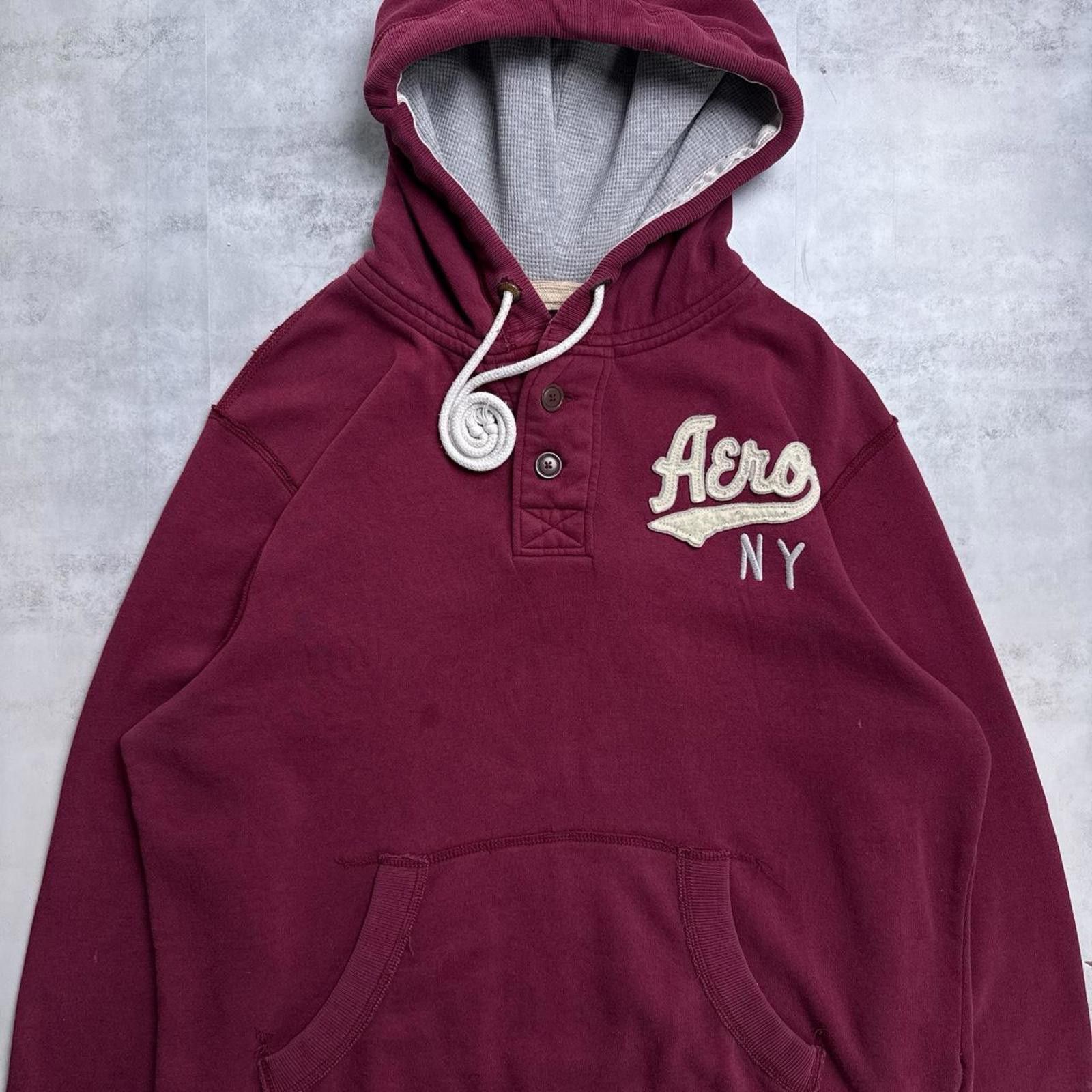 Aeropostale Y2K Aeropostale 00s Burgundy Hoodie Jacket Size US L / EU 52-54 / 3 - 2 Thumbnail