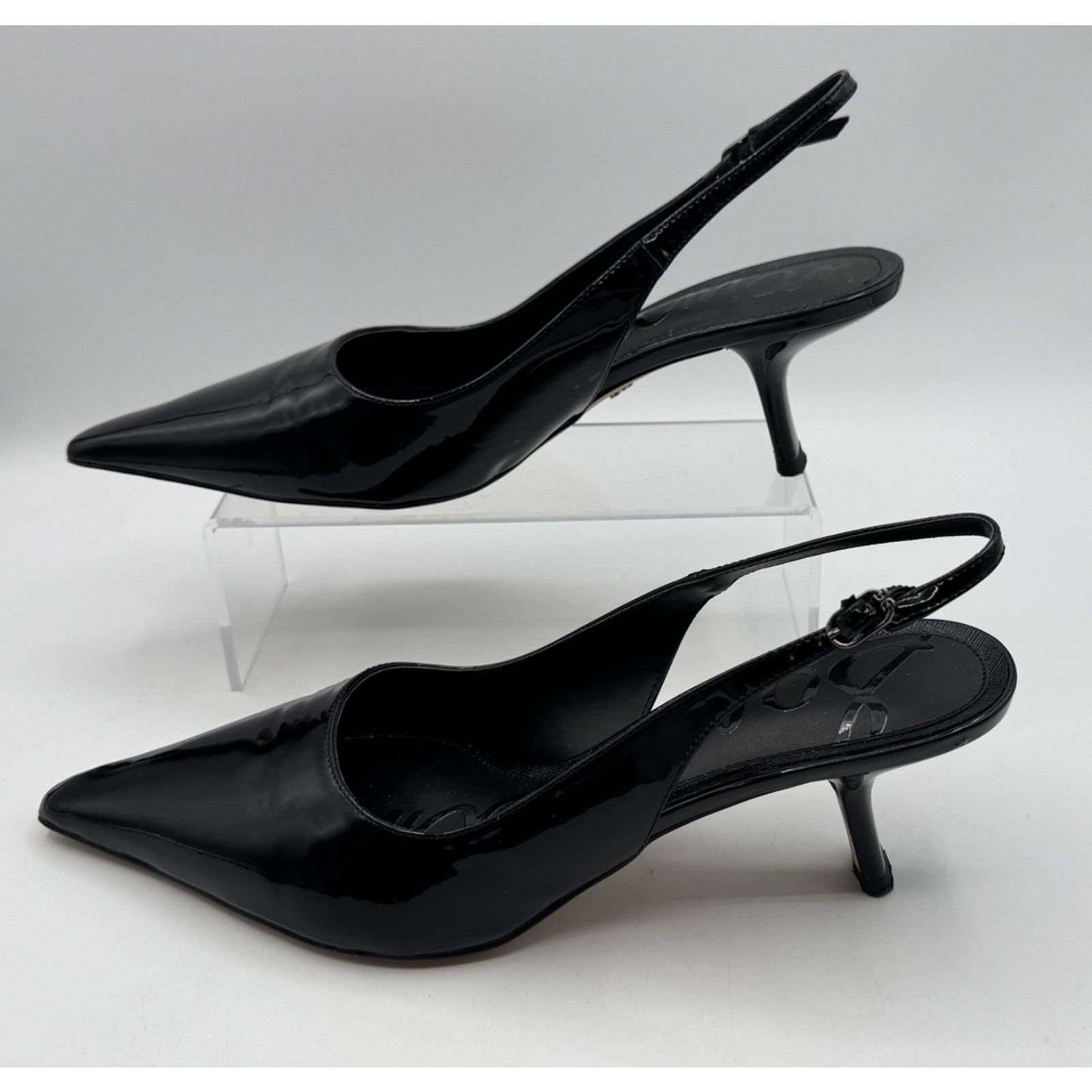 Sam Edelman Bianka Sling Black Lea Leather Pump Women's 10m, Women's — image 3 of 6