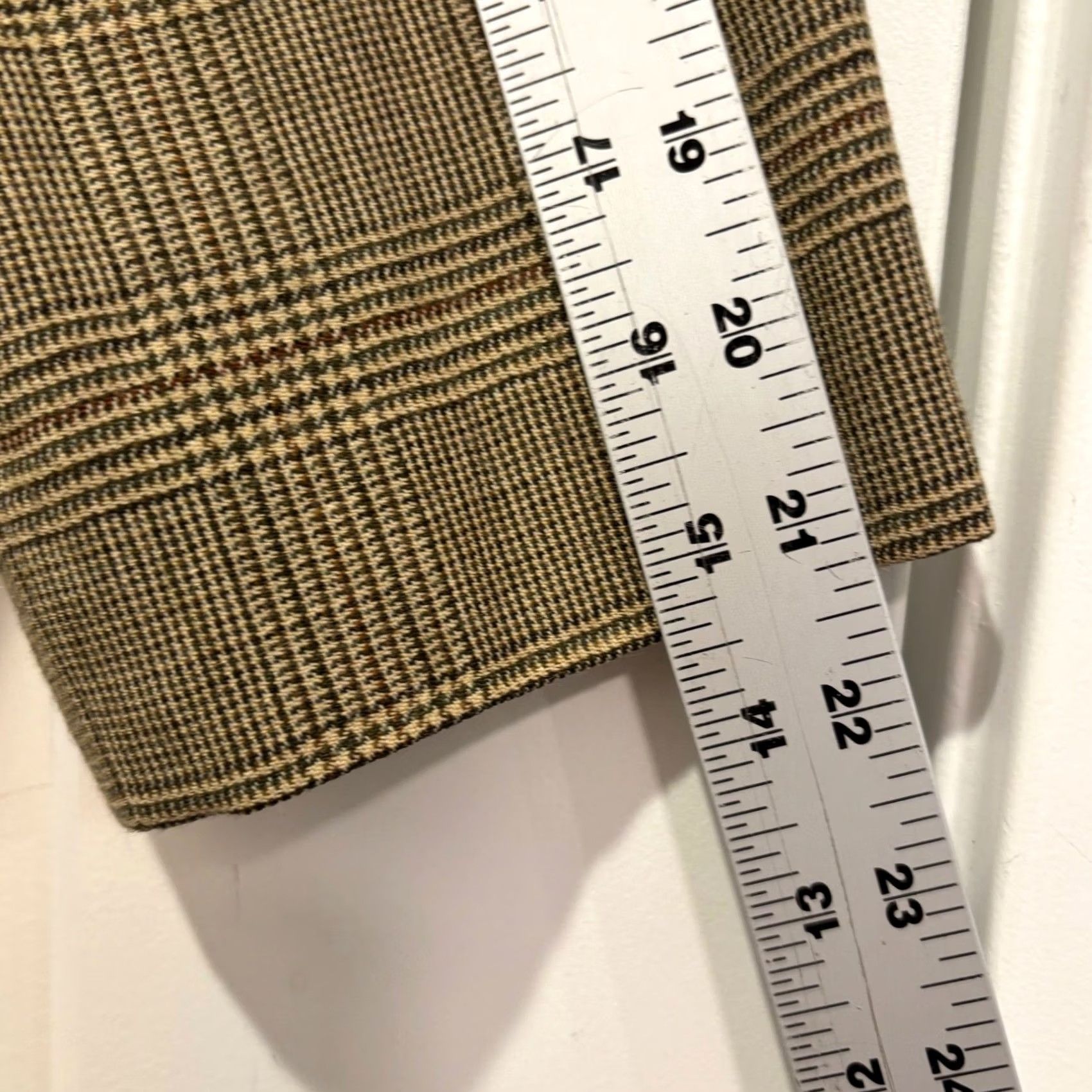 Ralph Lauren Lauren Ralph Lauren Blazer Jacket Petite Brown Glen Plaid 4-Button Notch Long Sleeve 12P Women Size XL / US 12-14 / IT 48-50 - 6 Thumbnail