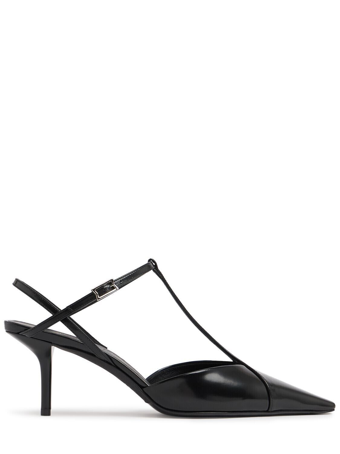 Max Mara MAX MARA SSilkway Black Buffled Lthr 60mm Slingbacks Size US 8 / IT 38 - 5 Thumbnail