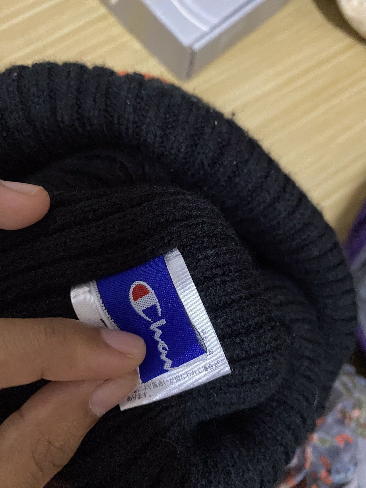 Champion × Vintage Vintage Champion Stripe Design Beanie Hat Size ONE SIZE - 8 Thumbnail