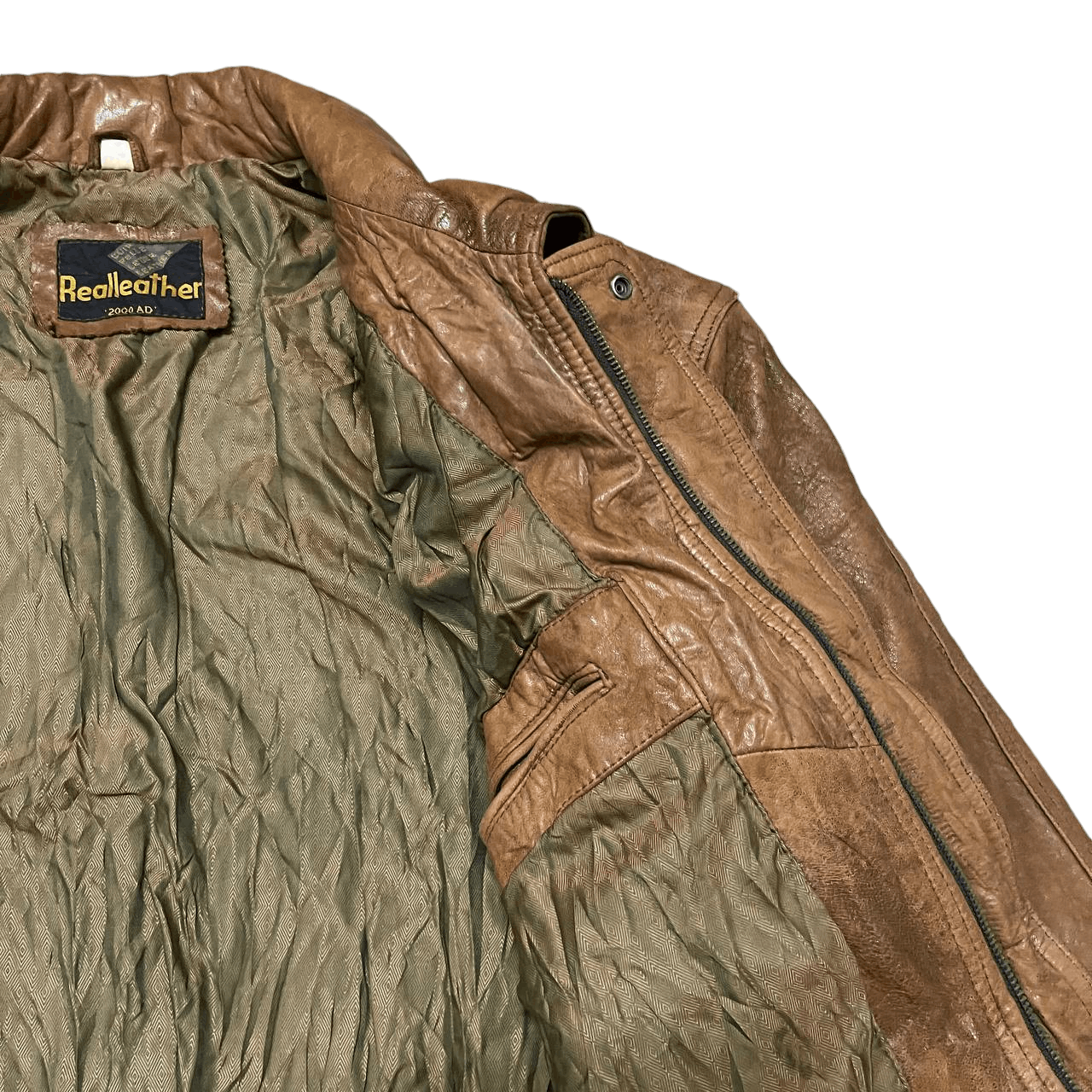 Genuine Leather Vintage 00's Real Leather Bomber Style Jacket Size US L / EU 52-54 / 3 - 9 Thumbnail