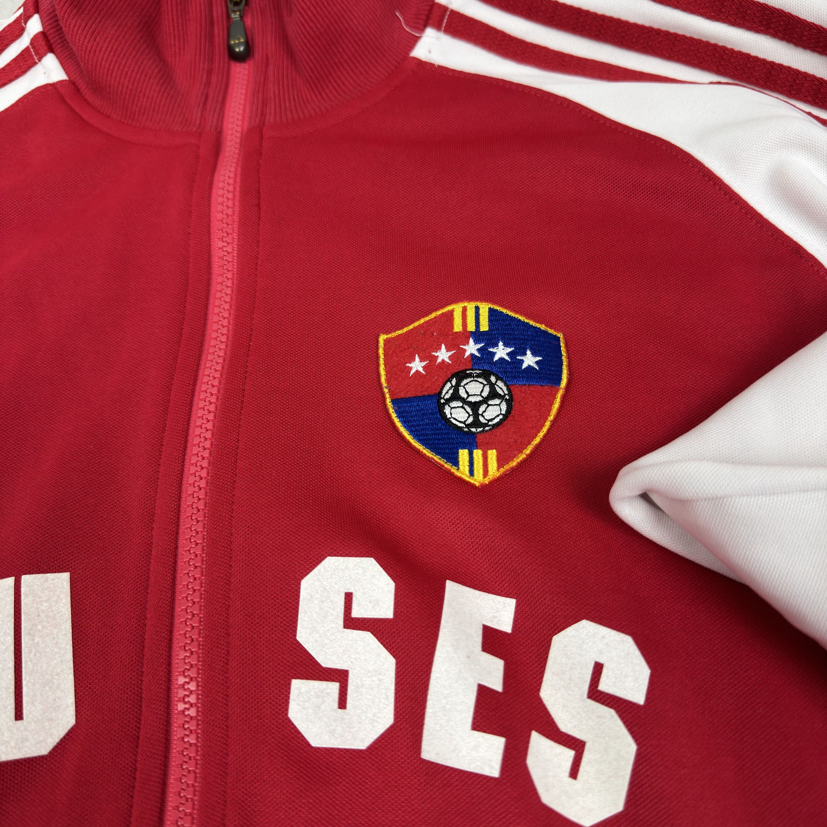 Adidas Adidas Colombia red White Long Sleeve Full Zip Jacket Size US L / EU 52-54 / 3 - 5 Thumbnail