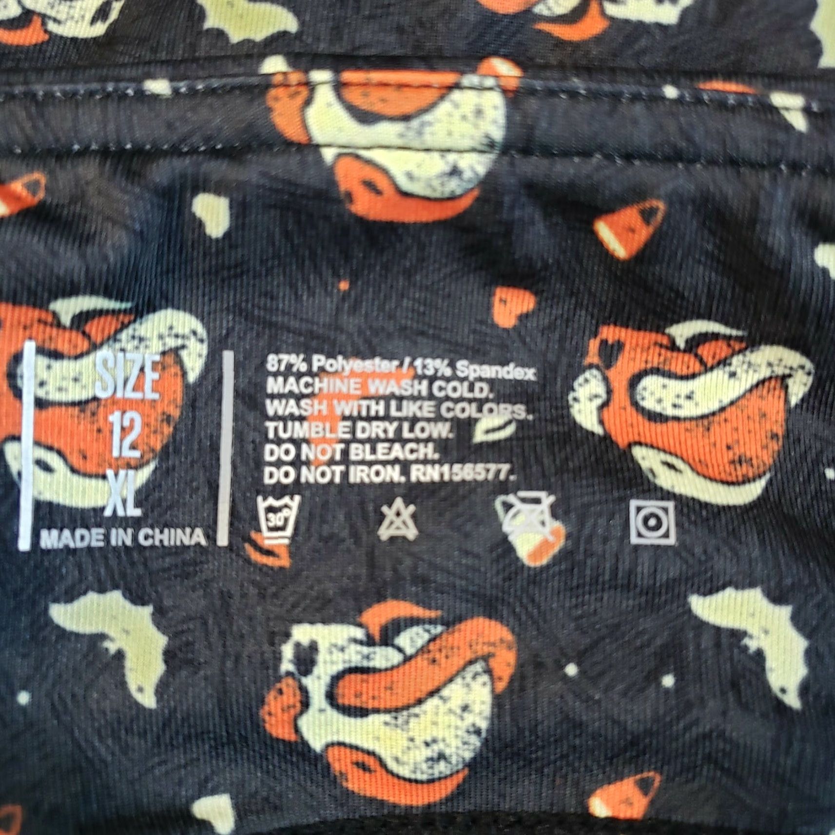Vintage IAB Womens No Ride Activewear Shorts XL Black Orange Skull 5" Inseam Size 40" / US 18 - 5 Thumbnail