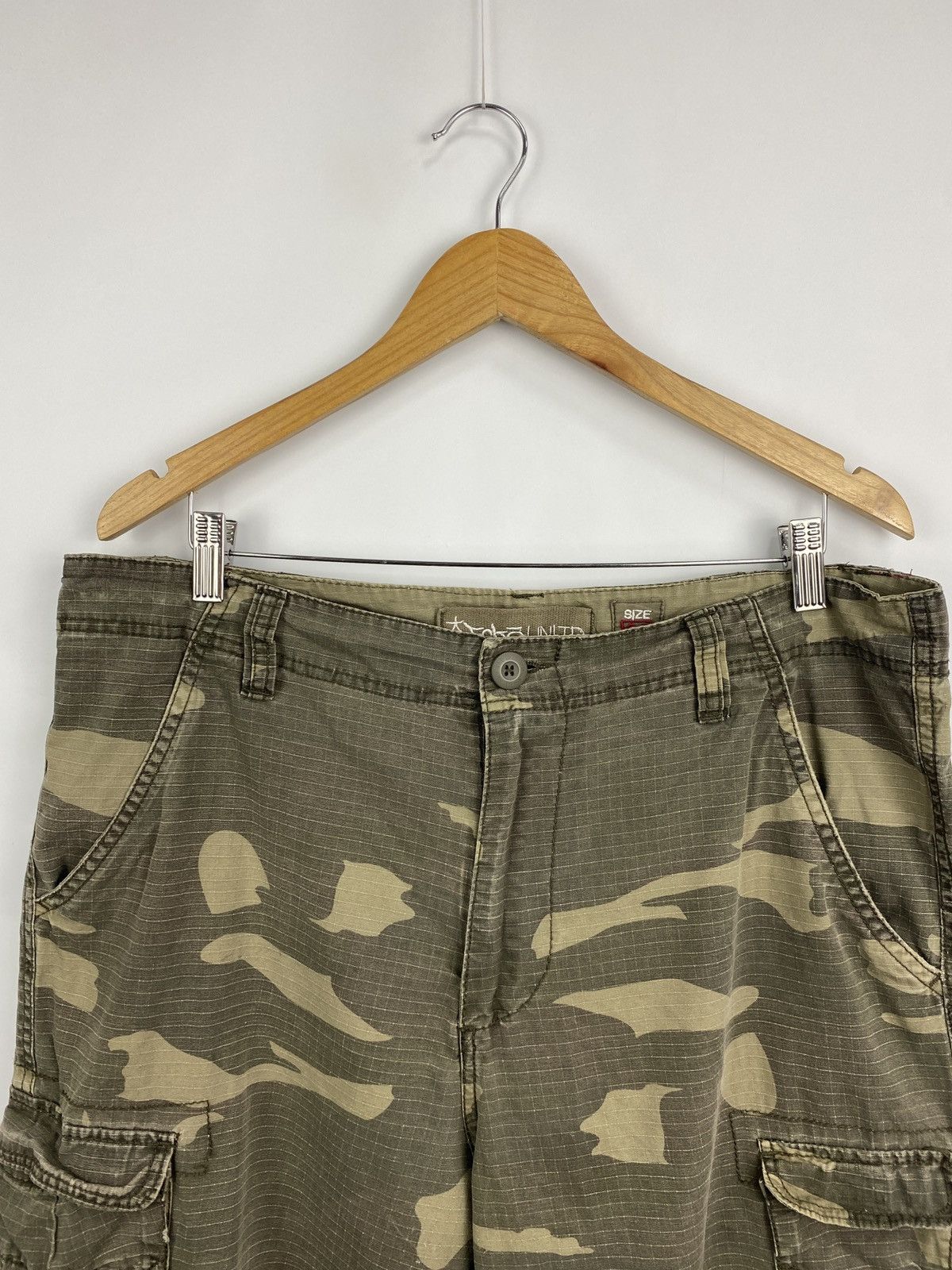 Ecko Unltd. 🇺🇸 Vintage 90s Ecko Unlimited Rap Japan Military Cargo Shorts Size US 34 / EU 50 - 3 Thumbnail