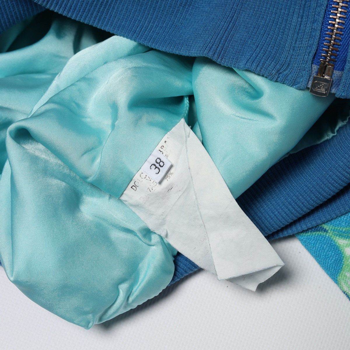 Dolce & Gabbana Dolce Gabbana Printed Flowers Floral Light Blue Zip Hoodie Size XS / US 0-2 / IT 36-38 - 10 Thumbnail