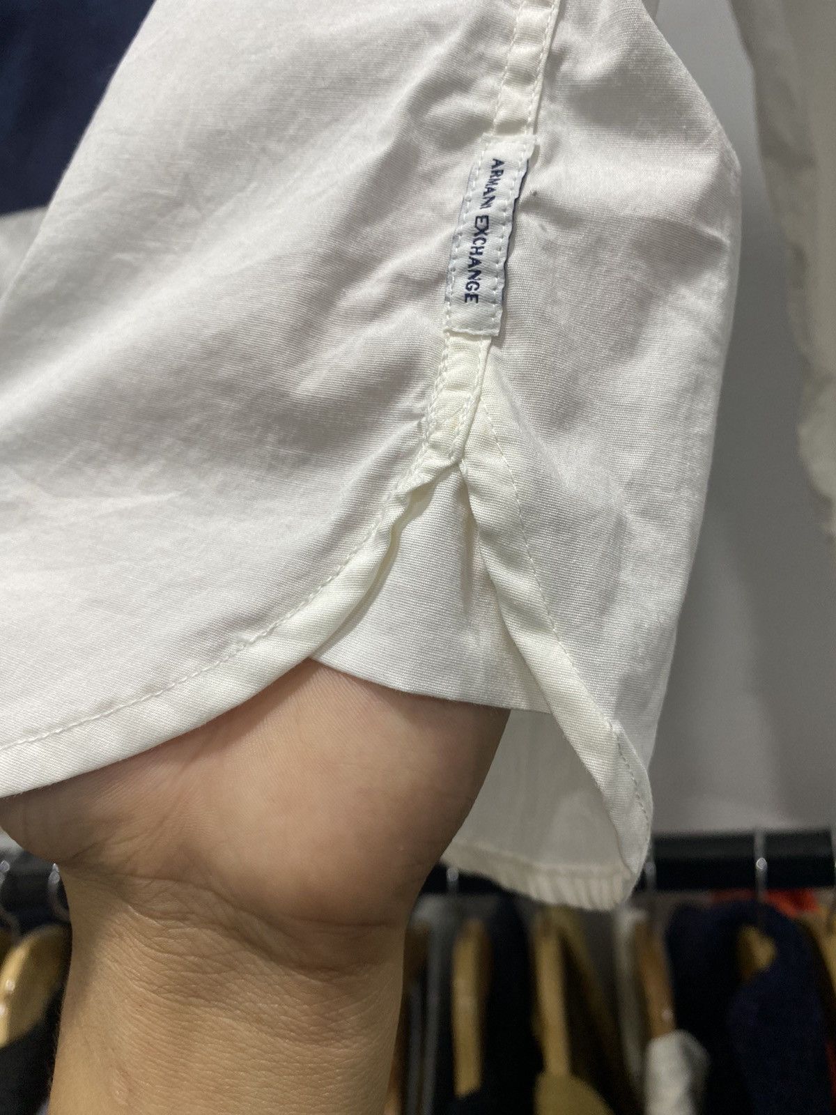 Armani Exchange × Designer Patchwork☠️ Armani Exchange Ls Shirt Size US M / EU 48-50 / 2 - 7 Thumbnail