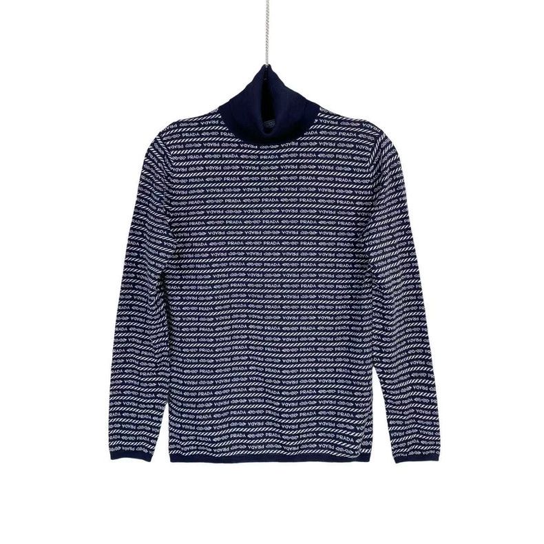 Prada Prada Size38 Full-printed letter Logo high-necked bottom kn Size US XXS / EU 40 - 1 Thumbnail