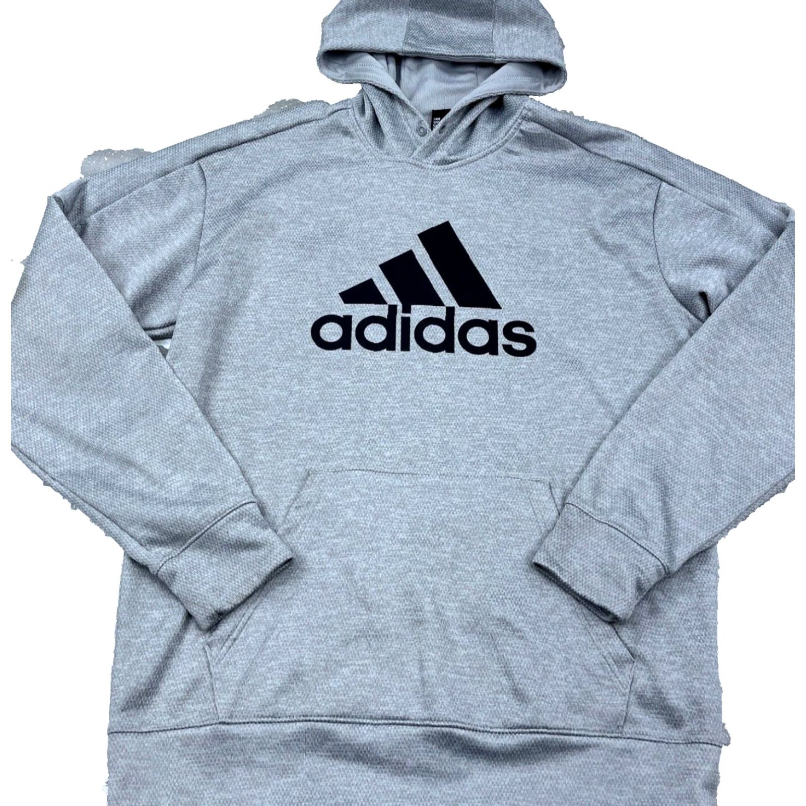 Adidas Adidas Hoodie Men Medium Gray Sweatshirt Pullover Mock Neck Active Logo Pocket Size US M / EU 48-50 / 2 - 2 Thumbnail