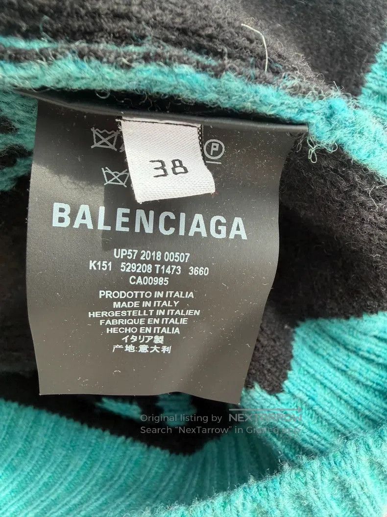 Balenciaga Balenciaga All-over Printed Logo Bulletproof Sweater Size XS / US 0-2 / IT 36-38 - 5 Thumbnail