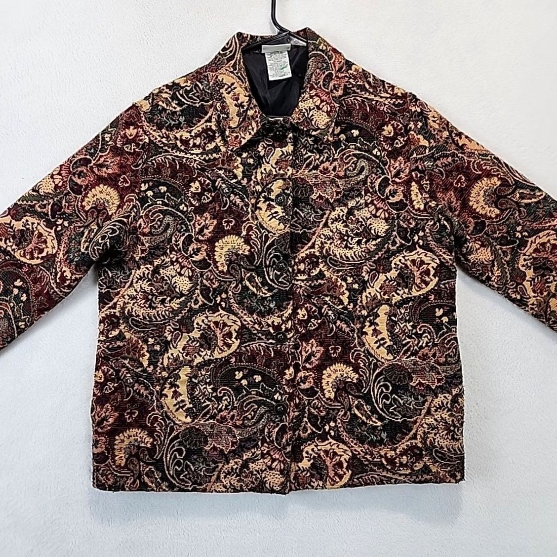 Vintage VINTAGE White Stag Button Up Tapestry Blazer Jacket Women M Size 8-10 Floral Size M / US 6-8 / IT 42-44 - 4 Thumbnail
