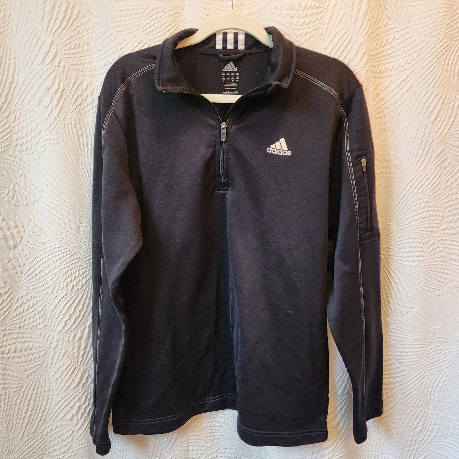 Adidas Adidas Men's L Black Classic Track Jacket 3-Stripes Size US L / EU 52-54 / 3 - 1 Thumbnail