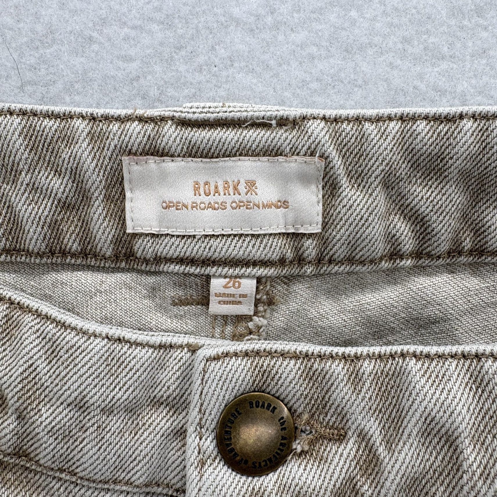 Roark Roark Carpenter Straight Jeans Womens 26 Beige High Rise Denim Workwear Jeans Size 26" / US 2 / IT 38 - 5 Thumbnail