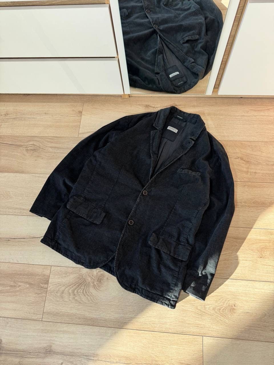Transit Uomo Transit Uomo Men’s XL Black Corduroy Blazer Avant Garde Size 44L - 1 Thumbnail
