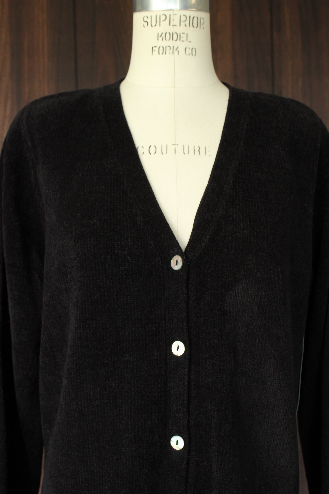 Vintage Vintage 1990s 2000s Sweater, NWT Karen Scott Black Chenille Size S / US 4 / IT 40 - 3 Thumbnail