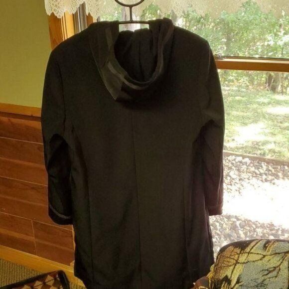 Anne Klein Anne Klein Embellished Black Lined Hooded Sz. M Coat Size M / US 6-8 / IT 42-44 - 10 Thumbnail