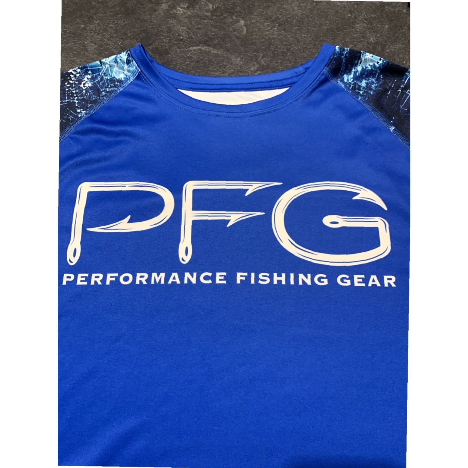 Realtree Columbia PFG Fishing Long Sleeve Shirt Adult Large Blue Multicolor Camouflage Moisture Wicking Mens Size US L / EU 52-54 / 3 - 3 Thumbnail