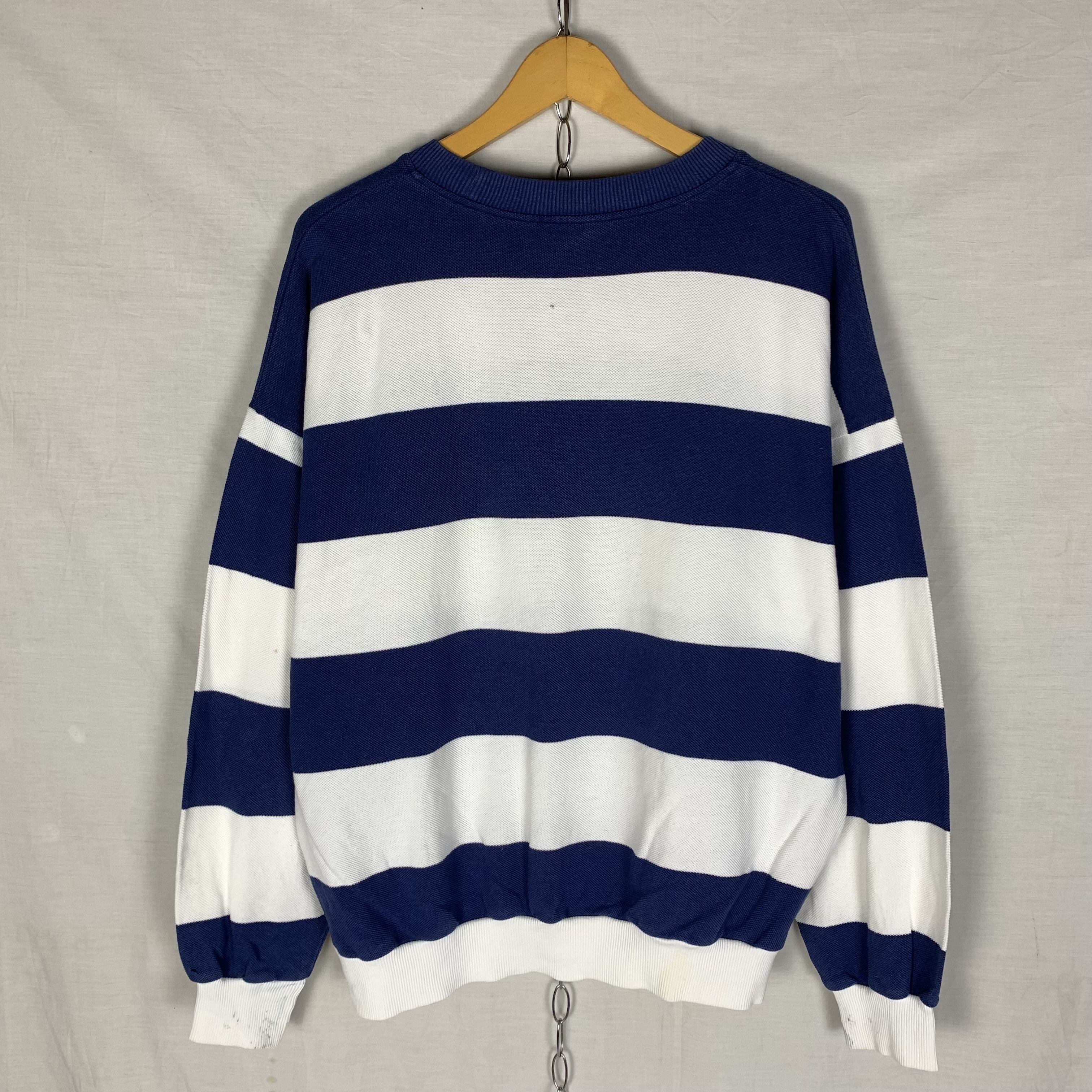 Lacoste Vintage La Chemise Lacoste Striped Sweatshirt Crewneck Size US L / EU 52-54 / 3 - 5 Thumbnail