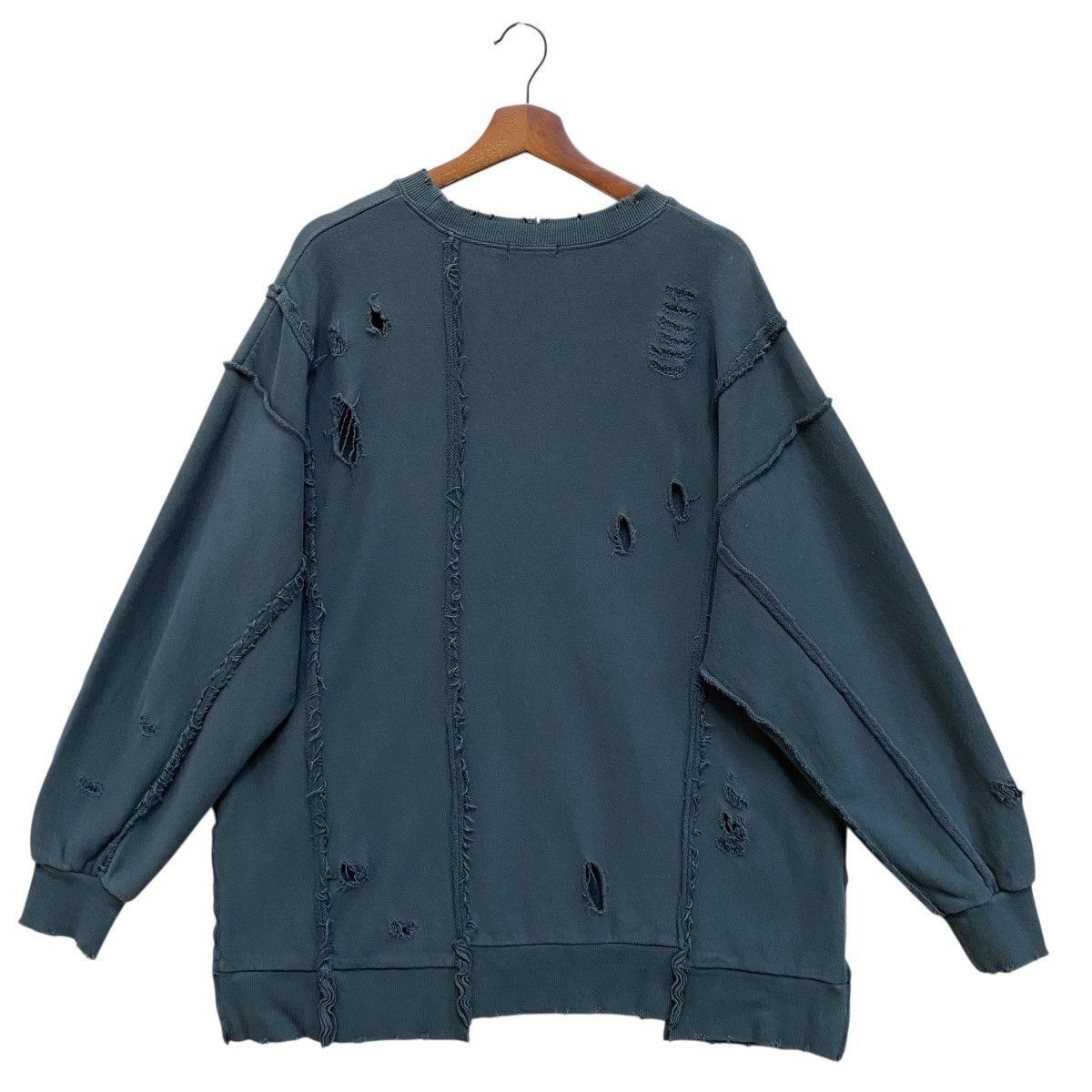 Japanese Brand Jeanasis Sweatshirt Original Factory Distressed Design Size US XXL / EU 58 / 5 - 9 Thumbnail