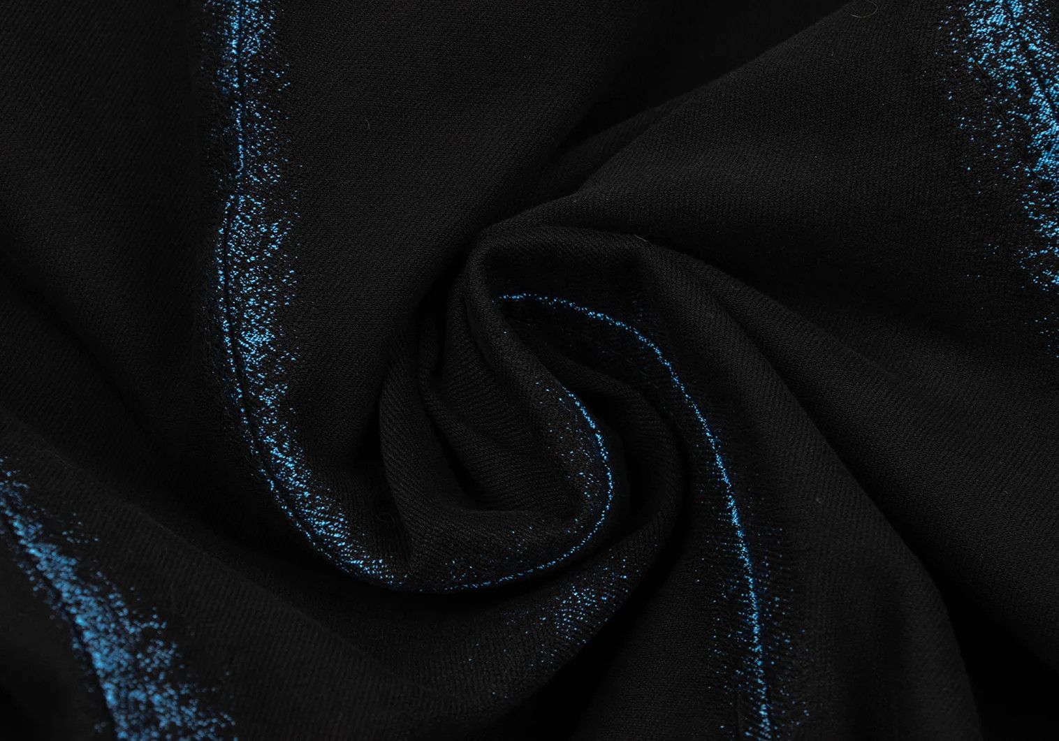 Issey Miyake Trim Fade Woven Design Jacket in Black and Light Blue Size US M / EU 48-50 / 2 - 17 Thumbnail