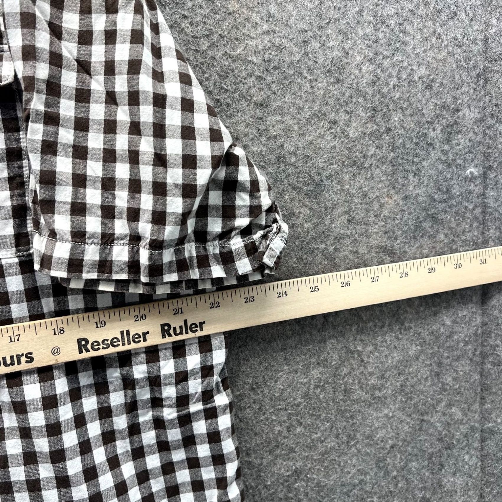 Vintage LRG Shirt Mens XL Brown White Gingham Checkered Button Down Cotton Patch Casual Size US XL / EU 56 / 4 - 6 Thumbnail