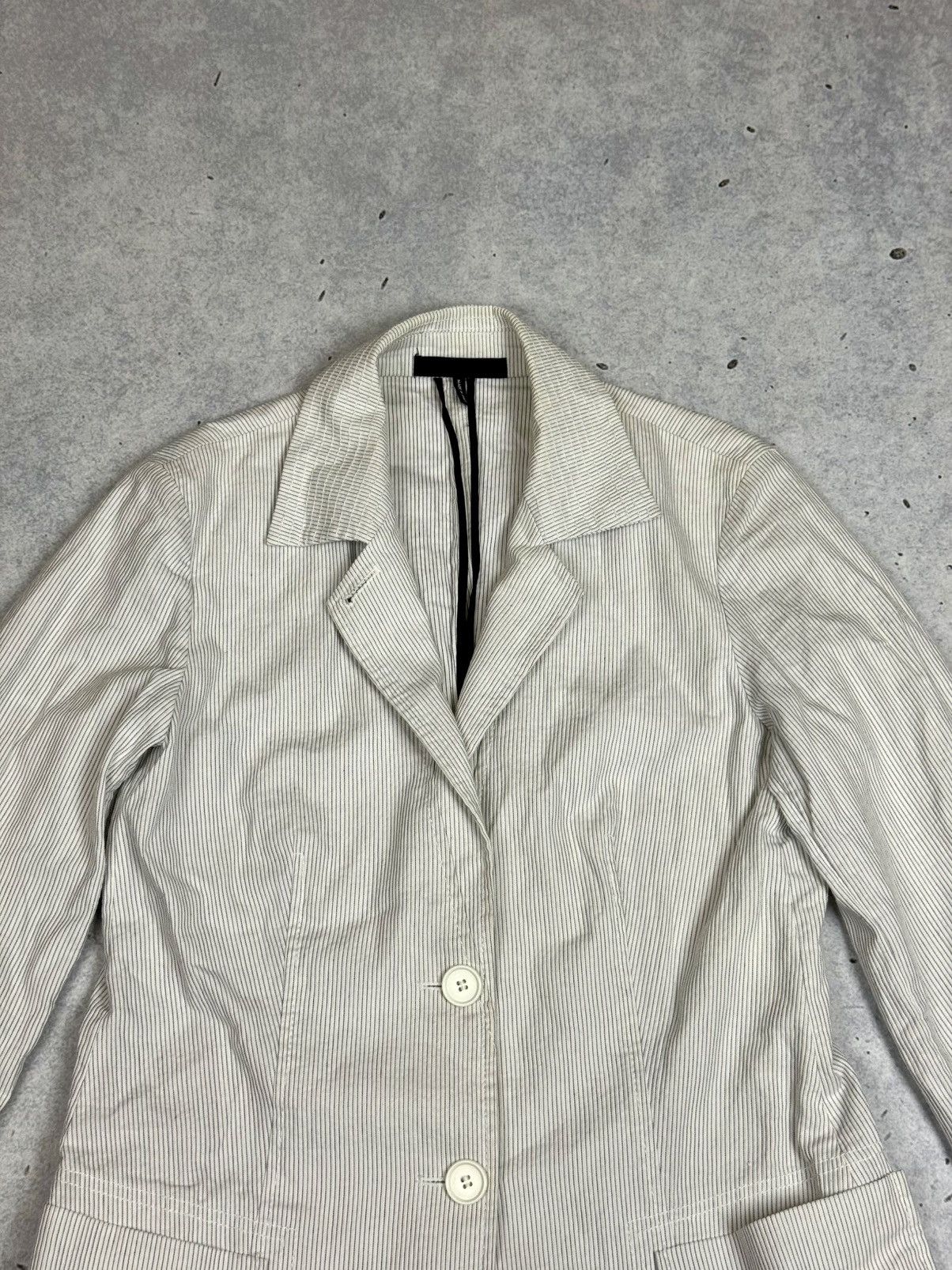 Jil Sander Women’s Jil Sander Striped Cotton Blazer Y2K Size S / US 4 / IT 40 - 2 Thumbnail