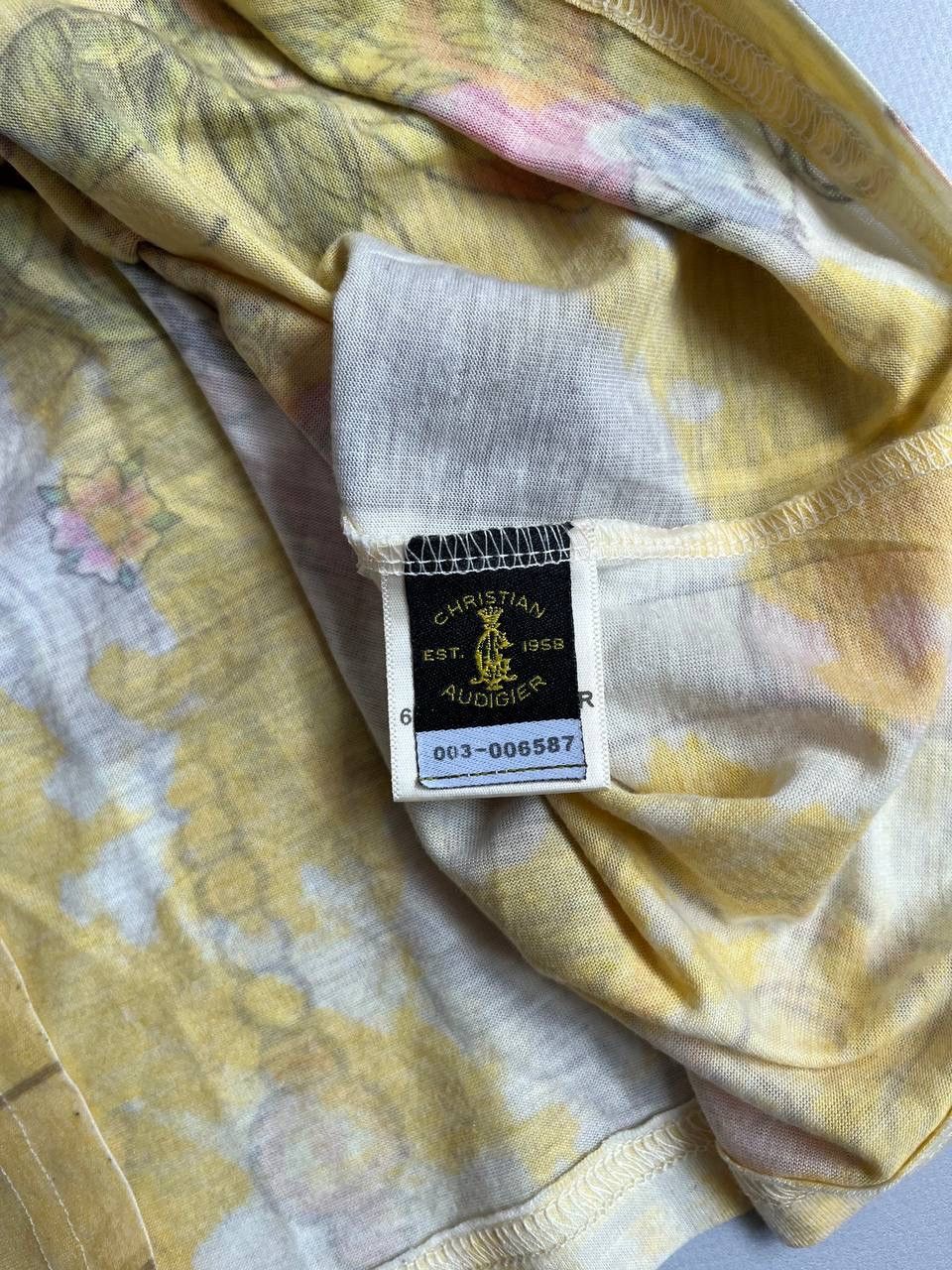 Christian Audigier Christian Audigier Women Buddha Yellow Printed Polo Shirt Size M / US 6-8 / IT 42-44 - 8 Thumbnail